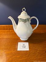 Front view of Royal Doulton Fontanebleau coffee pot with lid