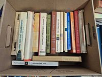 Top view of entire box showing all books