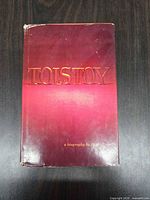 Front cover of Tolstoy biography hardcover with dust jacket