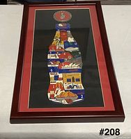 Full view of framed puzzle showing entire Coke bottle design
