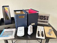 All items arranged on table
