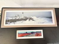 Both framed artworks displayed front view