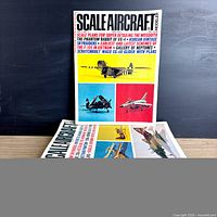 Cover of one Scale Aircraft Modeler issue upright, others partially visible