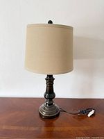 Full view of lamp with shade and cord
