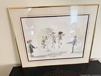 front view of framed print showing artwork, matting and frame