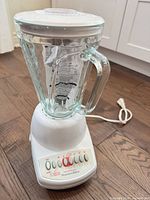 Full view of blender assembled on floor