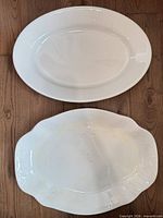 Top view of both platters showing shapes and surfaces