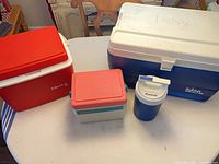 Group view of all four insulated containers