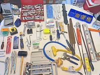 overview of entire lot spread on table