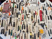 Overhead view of entire assortment spread on table