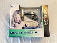 Front of retail box showing Nortek Mouse EGOS WL model and product imagery