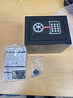 Entire safe with accessories laid out