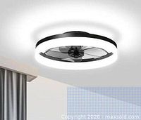 Stock image showing installed flush mount fan