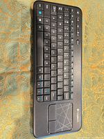 Top view of Logitech K400r keyboard showing keys and touchpad