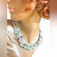 Necklace worn on mannequin showing fit and colour