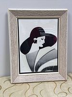 Full view of framed print showing image, matting and frame detail