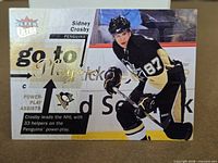 Front of 2009-10 Fleer Ultra Sidney Crosby Go-To Players insert card