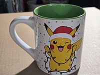 Front view showing Pikachu Christmas graphic