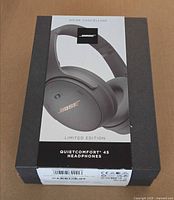 Sealed retail box front showing Bose QuietComfort 45 Limited Edition labeling