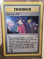 Front of Sabrina's ESP Trainer card in sleeve