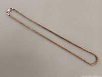 Full view of entire gold-plated sterling silver chain necklace