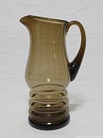 Full view of smoked glass carafe