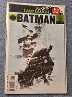 Front view of bagged Batman Joker: Last Laugh comic