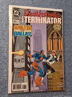 Front view of bagged comic showing complete cover art