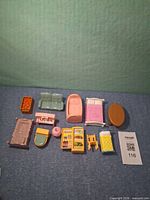 Group shot of all 12 miniature furniture items