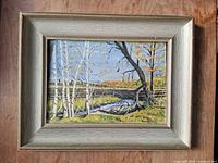 Frontal view of framed painting