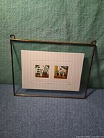 Front view of framed etching