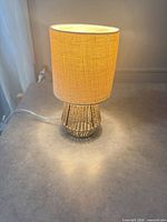 Lamp illuminated showing overall appearance and cord