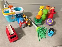 overview of all toys on surface