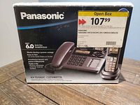 Front of retail box showing Panasonic branding, model and image of phone system