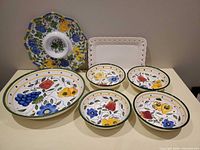 All seven pieces arranged together