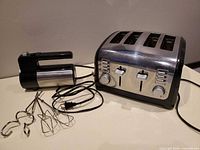 Mixer, toaster, beaters and dough hooks