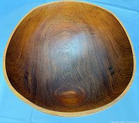 Top view showing interior wood grain and finish