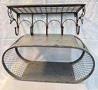 Both metal shelves front view