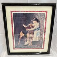 Framed print front view showing artwork, mat and frame