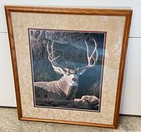 Full view of framed print showing frame, mat and artwork