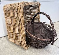 both baskets together showing size and color contrast