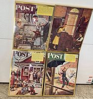 All four framed puzzles grouped for scale and frame detail