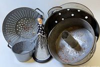 Group shot of all five metal kitchen items
