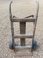 front view showing overall construction, wheels and toe plate