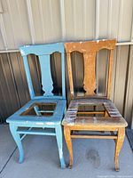 Front view of both chairs side by side