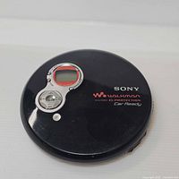 Top view showing Sony branding, LCD window and control buttons