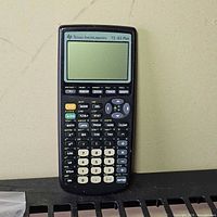 Front view showing keypad and display of TI-83 Plus