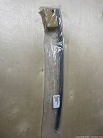 Sealed curved shower rod in plastic with hardware box