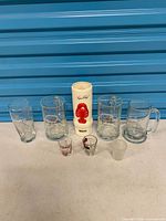 All items lined up for complete view