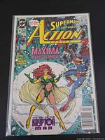 Front cover of Action Comics #651 in bag and board